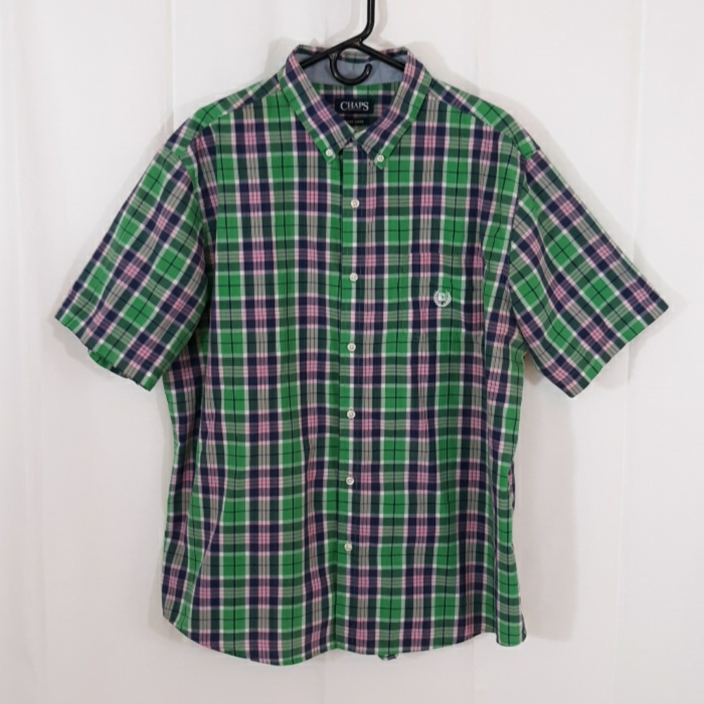 Men's Chaps Easy Care Plaid Shirt sz. XXL